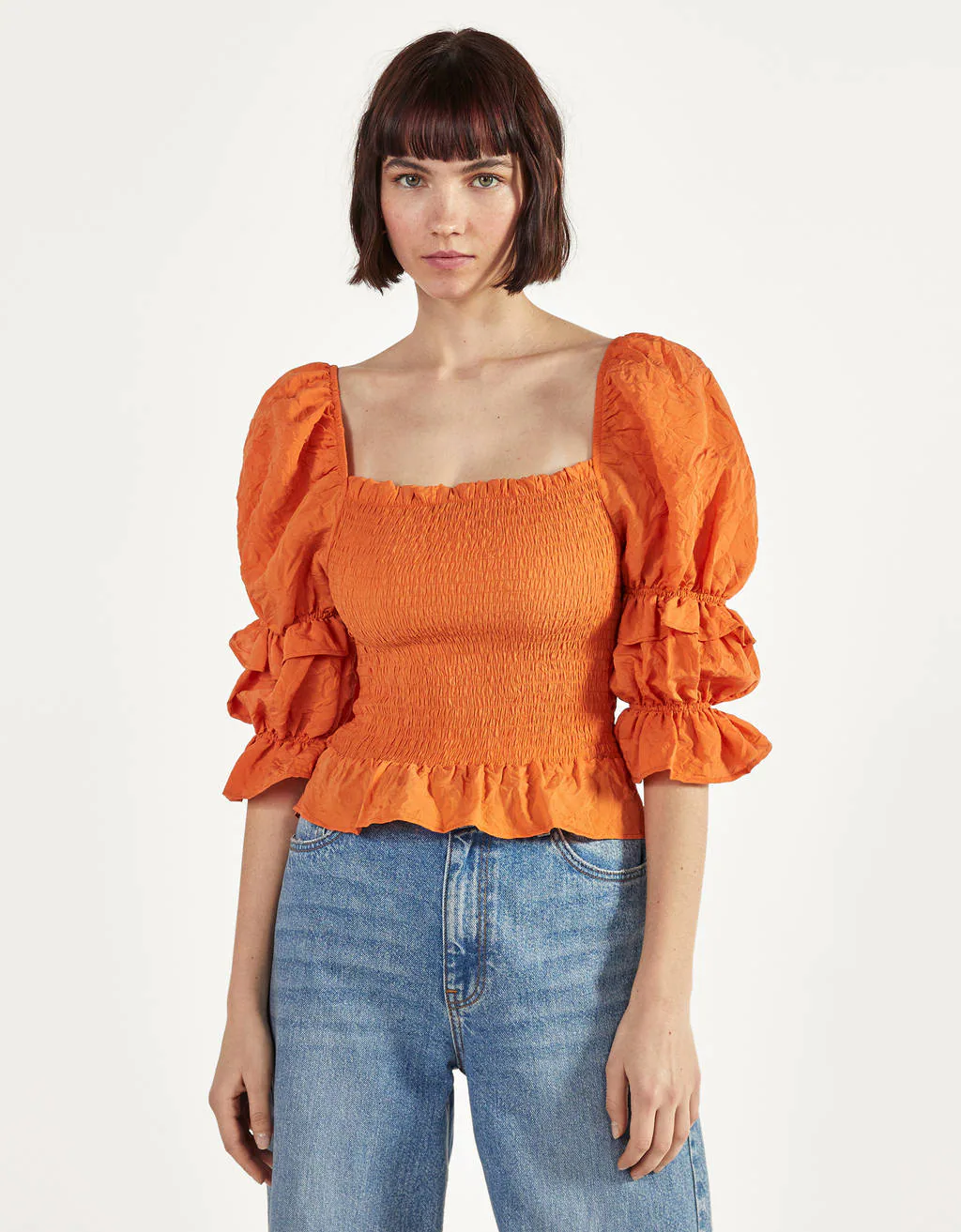 Blusas y camisas baratas para verano: la naranja
