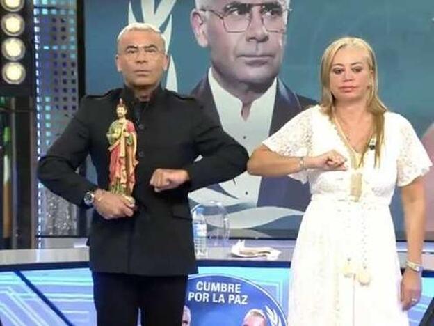 El reencuentro más frío entre Jorge Javier Vázquez y Belén Esteban tras la bronca 'deluxe'