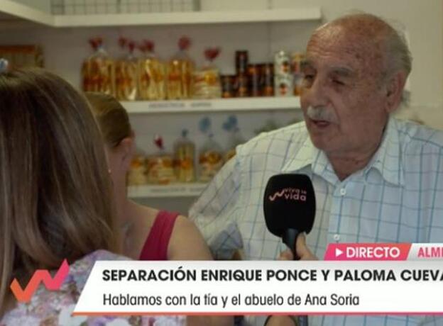 El abuelo de Ana Soria confirma la relación de su nieta con Enrique Ponce: "Lo han mantenido muy en secreto"