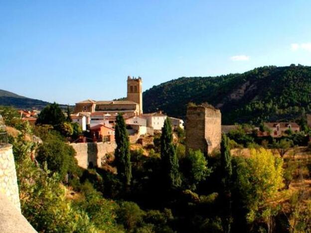 Una vista del pueblo de Priego, en Cuenca.