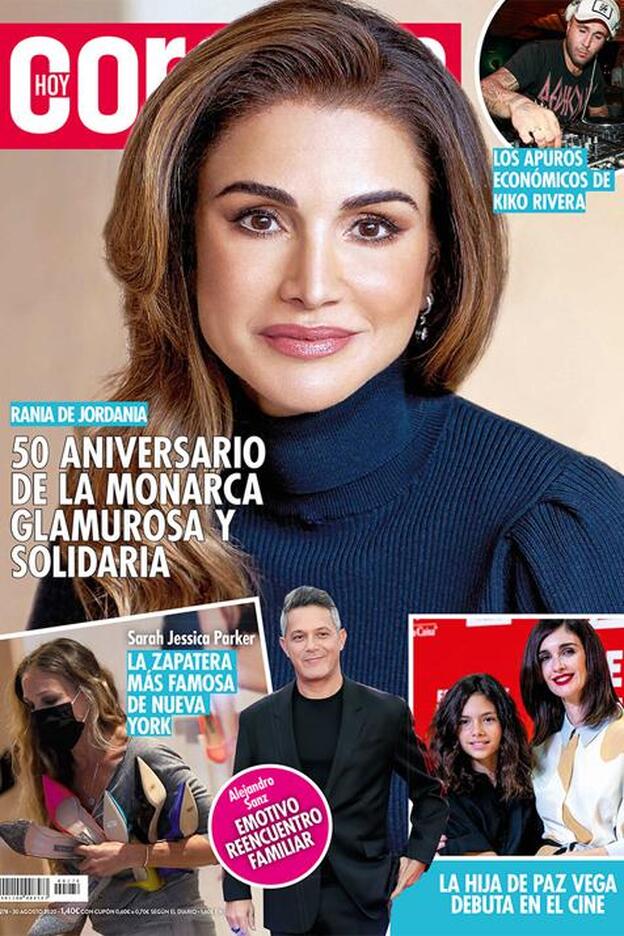 Rania de Jordania reina en la portada de 'Hoy Corazón' de este fin de semana./dr.