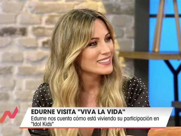 Edurne durante su entrevista en 'Viva la vida'.