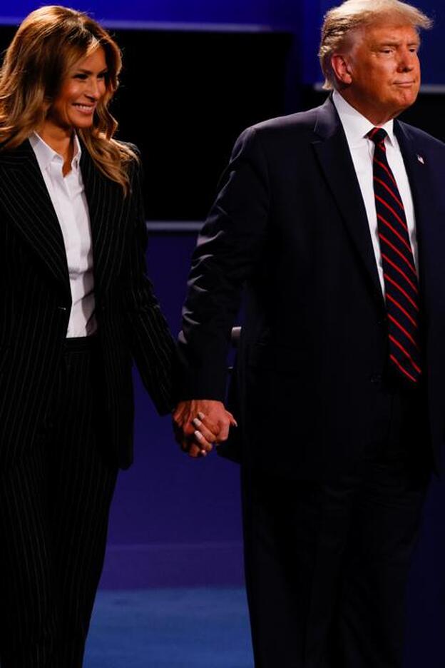 Donald y Melania Trump en el primer debate electoral en septiembre de 2020./gtres