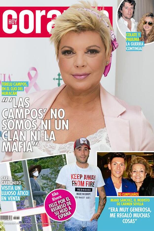 Terelu Campos, alto y claro en la portada de 'Hoy Corazón': "No somos ni un clan ni una mafia"