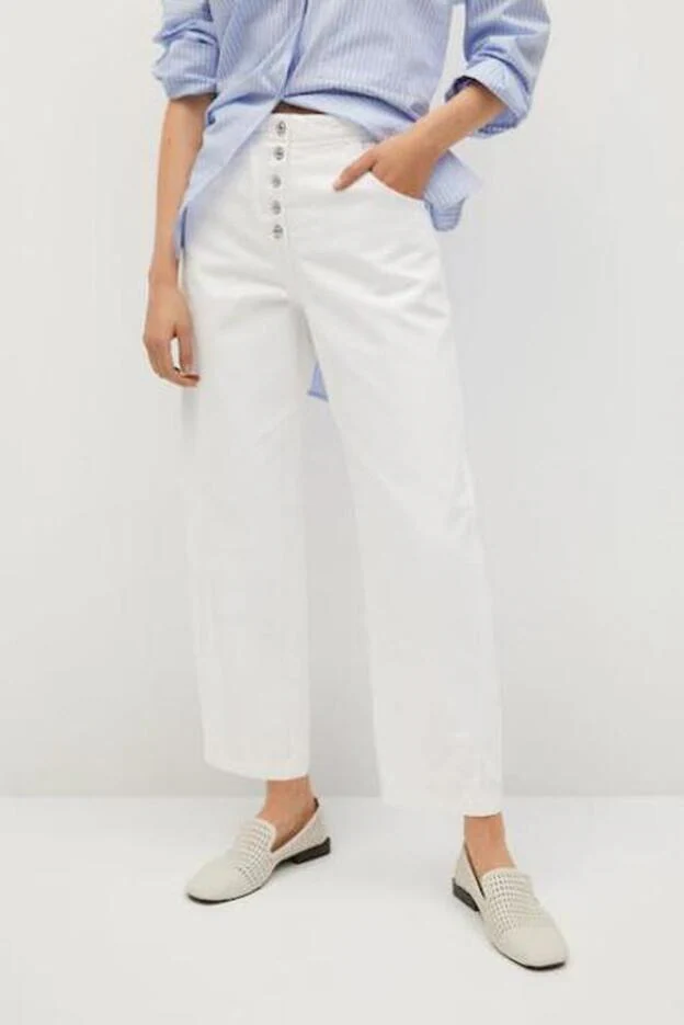 Los pantalones blancos de Mango que ha llevado Eugenia Silva son los que mejor | Mujer Hoy