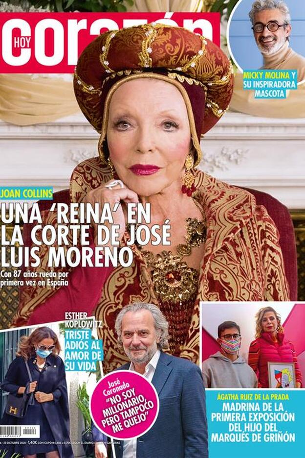 El nuevo proyecto de Joan Collins en España, portada de 'Hoy Corazón'