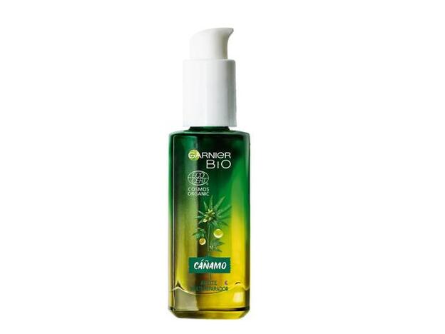 GARNIER BIO. Cáñamo Aceite Multi-reparador (9,95 €).