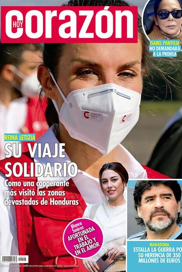 El viaje de Letizia a Honduras, portada de 'Hoy Corazón'