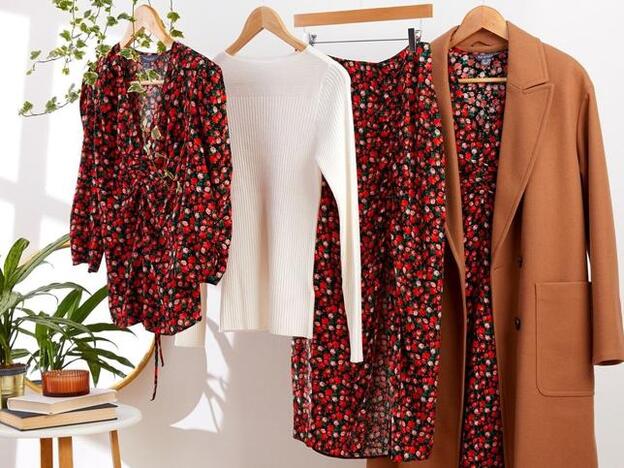 Falda de flores rojas, top un abrigo marrón: así es la ganadora de Primark para esta temporada | Mujer Hoy