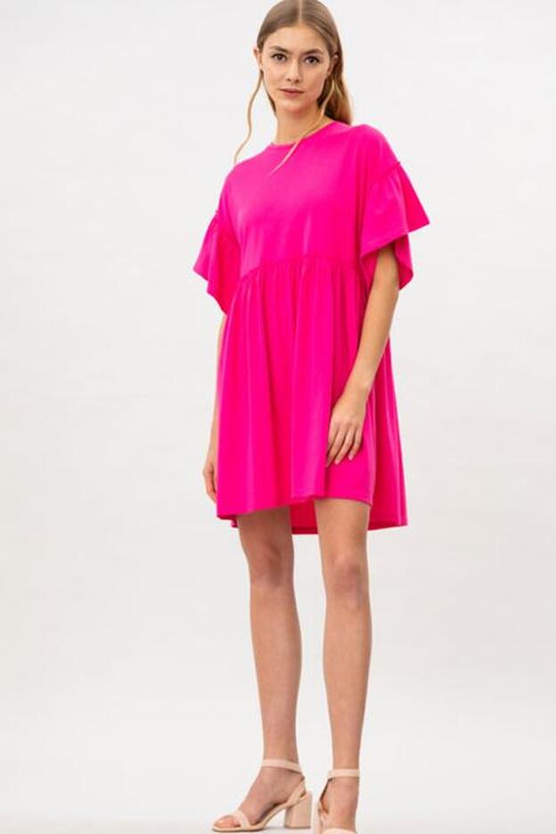 Lefties revoluciona la primavera con este vestido de manga corta, disponible en tres colores, y por menos de 10 euros