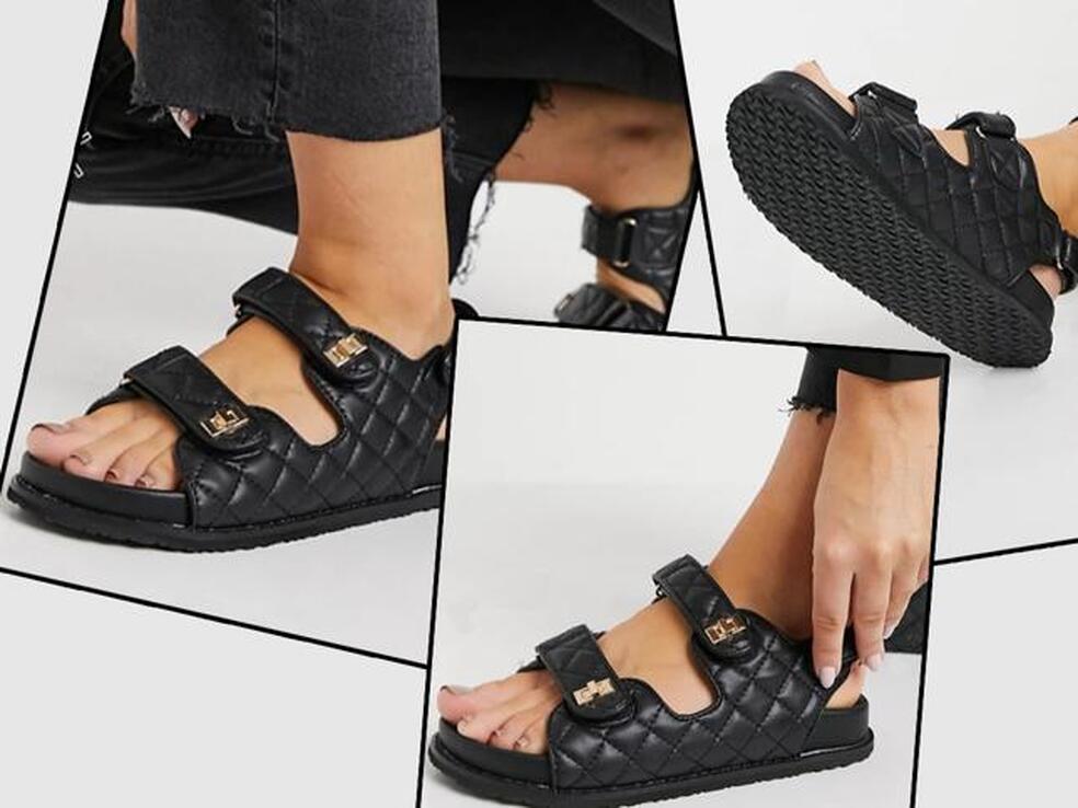 Las dad sandals más cómodas y más en tendencia de la temporada son estas acolchadas de Asos que se parecen muchísimo a unas de lujo