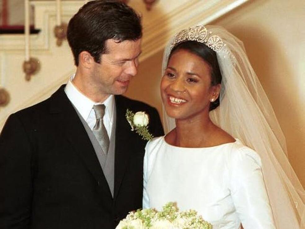 La princesa Ángela de Liechtenstein: la primera mujer negra que entró a formar parte de una monarquía europea (y además se hizo su propio vestido de boda)