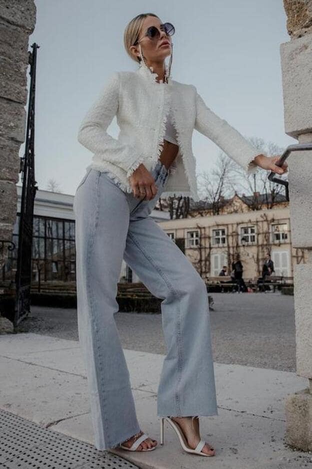 Gracias un millón Distracción La chaqueta cropped de Zara perfecta para tus total looks en blanco que va  a elevar cualquier estilismo con vaqueros | Mujer Hoy