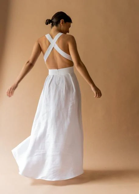 Vestido blanco midi con la espalda descubierta, el imprescindible del verano que Mango, Zara y H&M | Mujer Hoy