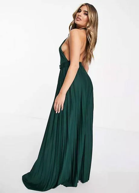 Vestido discount verde bosque