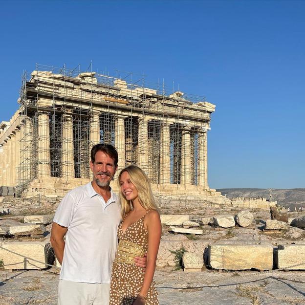 Marie-Chantal y su marido, Pablo de Grecia en Atenas.