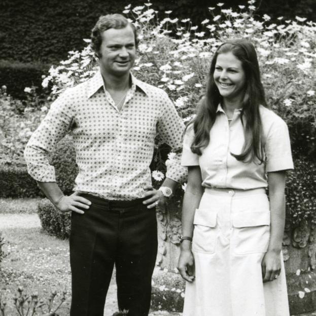 Carlos Gustavo era un rey soltero, pero ya había conocido a la mujer que sería su reina: la alemana, de ascendencia barsileña, Silvia Sommerlath.