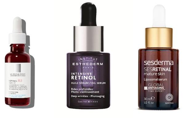 LA ROCHE-POSAY. Sérum Retinol B3 (31,95€ / 30 ml). institut esthederm. Sérum Intensive Retinol (59€). SESDERMA. Sesretinal Mature Skin Liposomal Serum (52,95€).