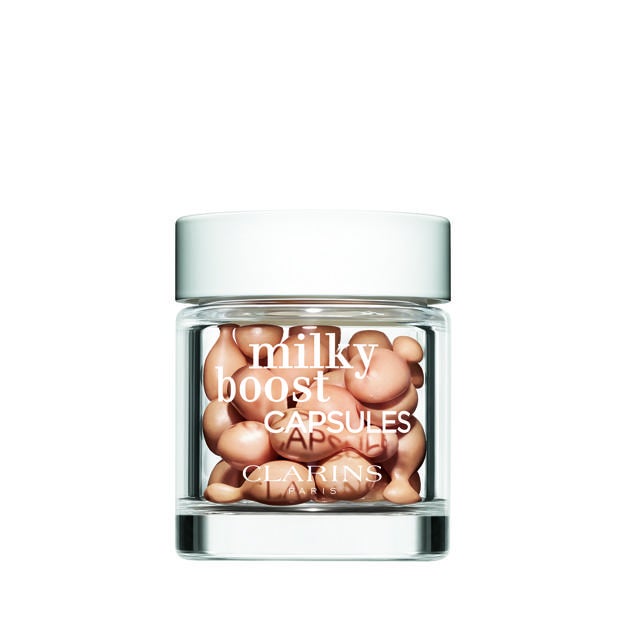 Base de maquillaje en cápsulas Milky Boost Capsules de Clarins. (29 euros).