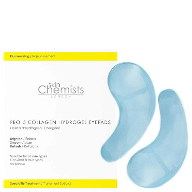 Parches para el contorno de ojos con colágeno: Pro-5 Collagen Hydrogel Eyepads de skinChemists London