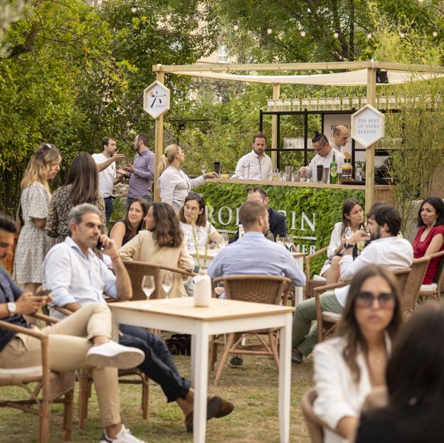 Terraza de El jardín secreto de la Fundación El Olivar de Castillejo.