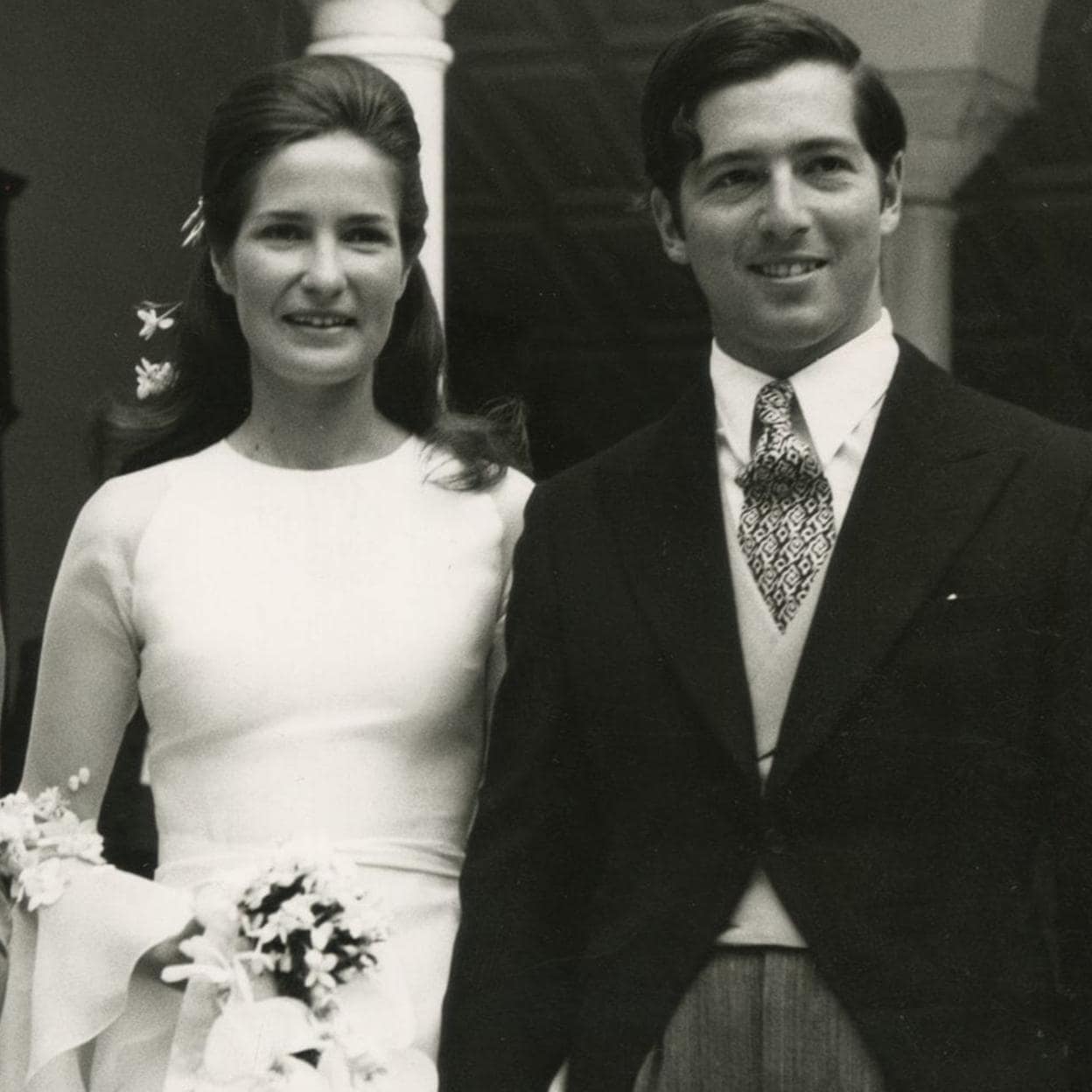 María Gloria Orleans-Braganza y Borbón dos Sicilias el día de su boda con el príncipe Alejandro de Yugoslavia en 1972/archivo abc