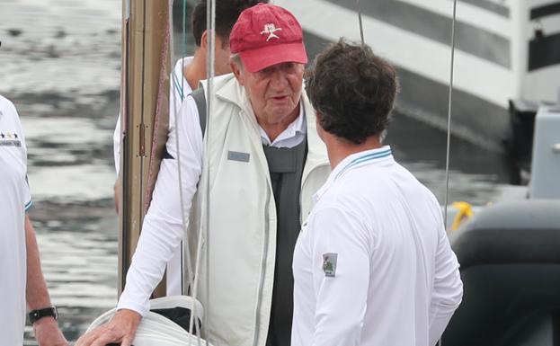 El rey Juan Carlos hoy en Sanxenxo.