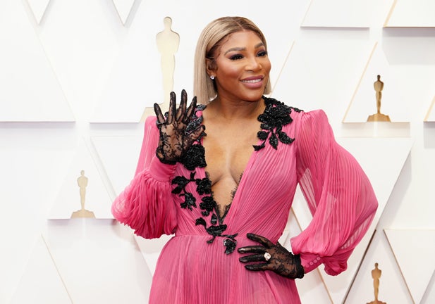 HOLLYWOOD, CALIFORNIA - MARCH 27: Serena Williams attends the 94th Annual Academy Awards at Hollywood and Highland on March 27, 2022 in Hollywood, California. (Photo by Jeff Kravitz/FilmMagic)/