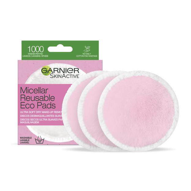 Skin Active Discos Desmaquillantes Reutilizables de Microfibra de Garnier.