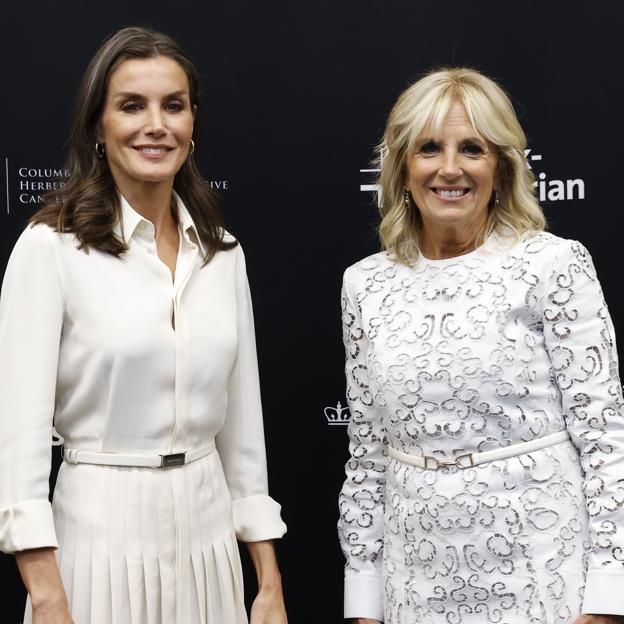 La reina Letizia y Jill Biden han subrayado con su presencia la celebración del Día Mundial por la Investigación en Cáncer, en el evento que se celebró coincidiendo con la Asamblea de Naciones Unidas en Nueva York. 