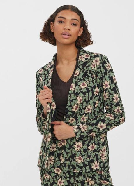 Blazer con floral print