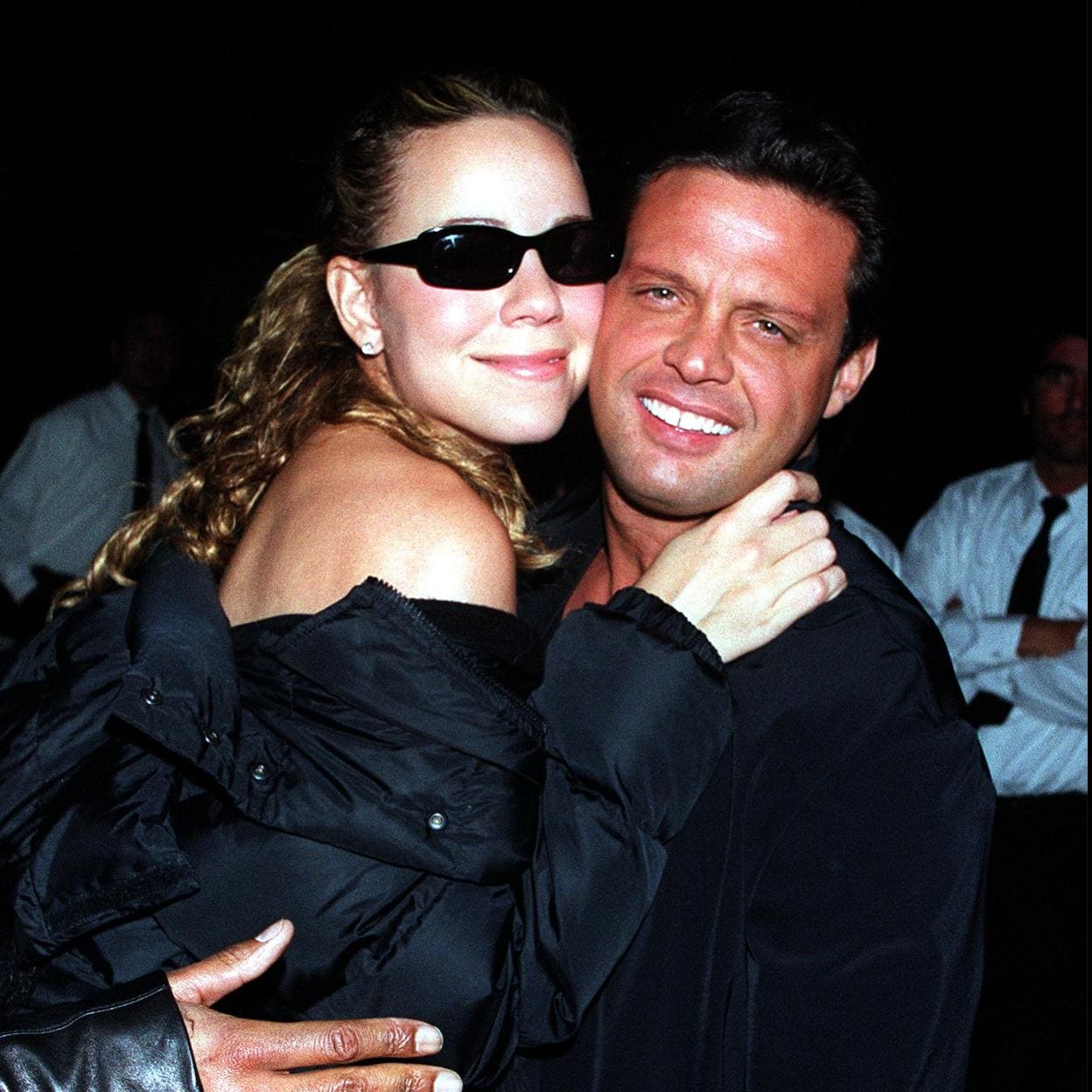 Mariah Carey y Luis Miguel en Los Ángeles, en 2001./getty