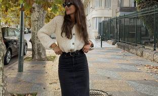 Trucos de estilo elegantes de las francesas para llevar la falda vaquera midi todos los días de la semana