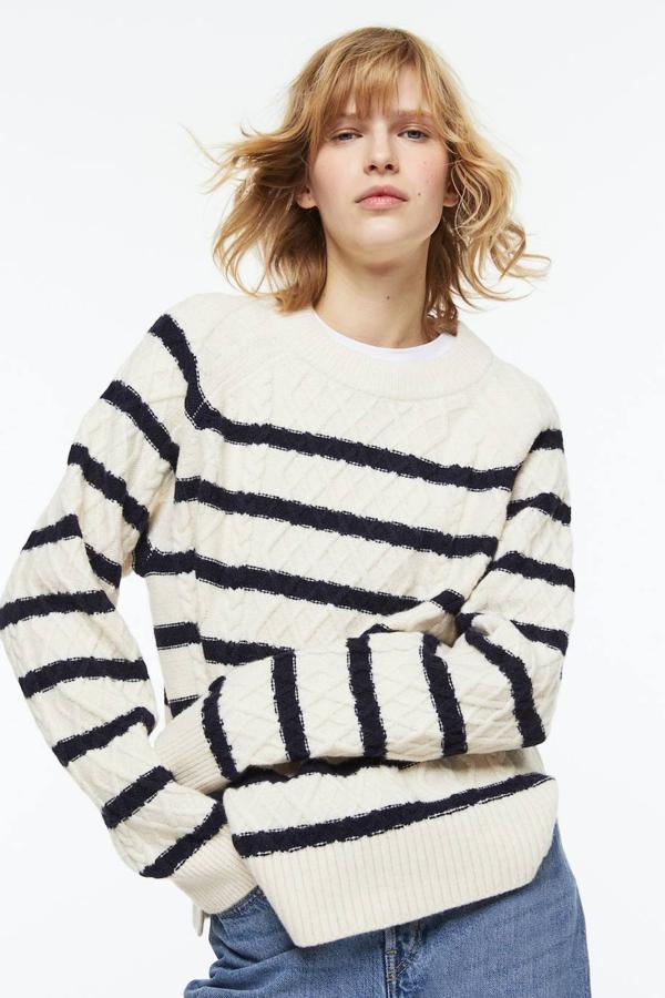10 jerséis con estampado de rayas que combinan con todo para ir tan elegante como las francesas