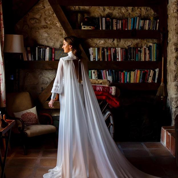 Influencer Lucía Pombo vestida de novia el día de su boda