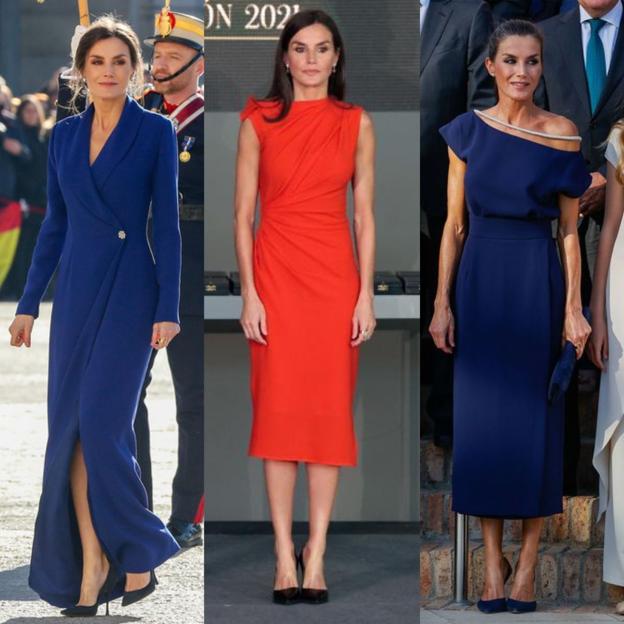 La reina Letizia con vestidos muy favorecedores.