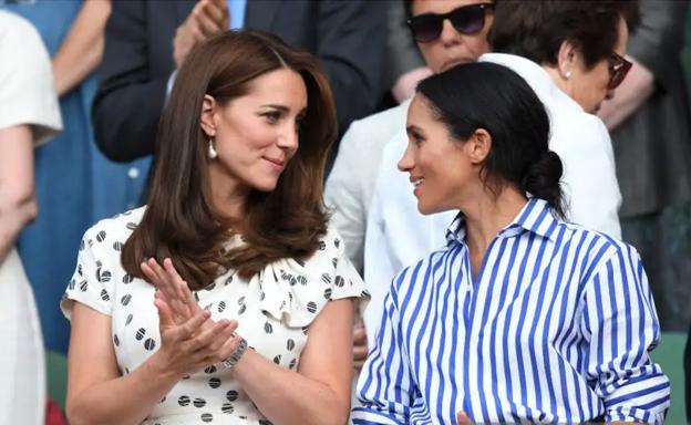 Kate Middleton y Meghan Markle en Wimbledon.