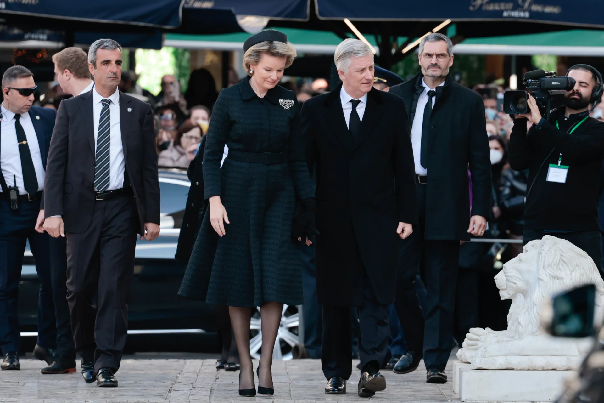Invitados en el funeral de Constantino de Grecia: Felipe y Matilde de Bélgica