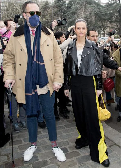 Jaime de Marichalar y Victoria Federica antes de entrar en los desfiles parisinos.