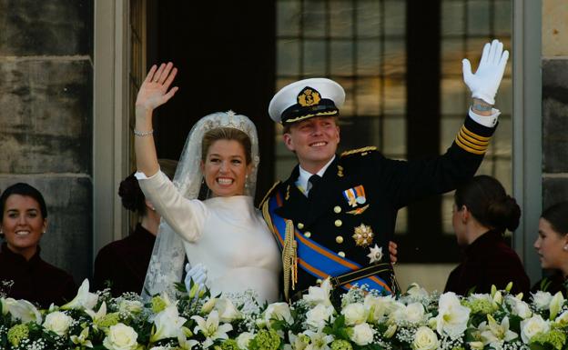 Máxima y Guillermo de Holanda, el día de su boda.