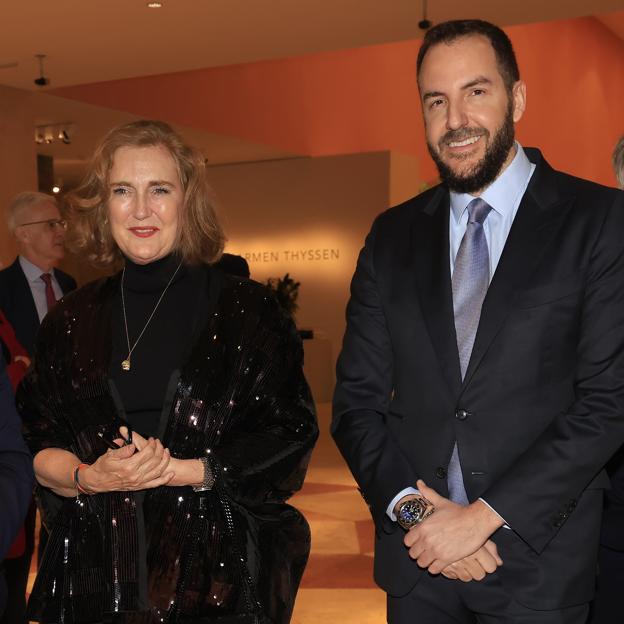 Borja y Francesca Thyssen inauguran la exposición dedicada a Lucian Freud. 