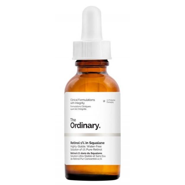 Retinol 1% en Escualeno Sérum Facial Antiedad de The Ordinary.