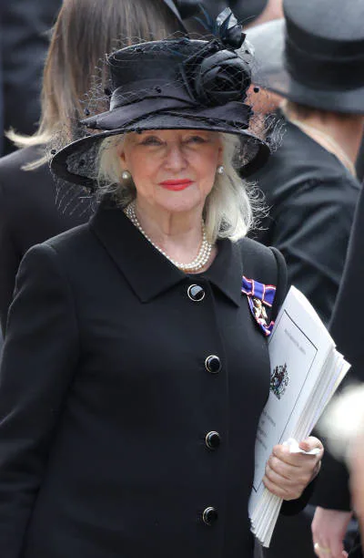Angela Kelly en el funeral de Isabel II. Getty.