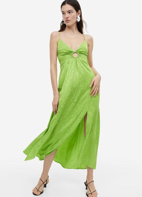 Vestido de tirantes verde de H&M (59,99 euros)