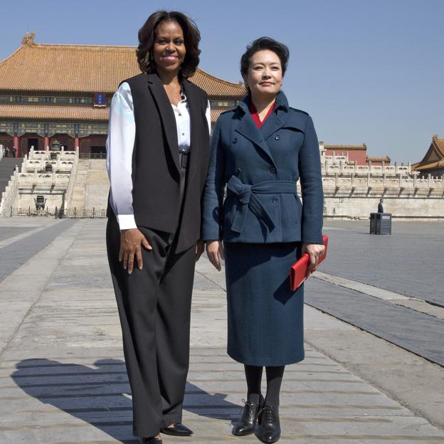 Michelle Obama y Peng Liyuan, en Pekín en 2014. 