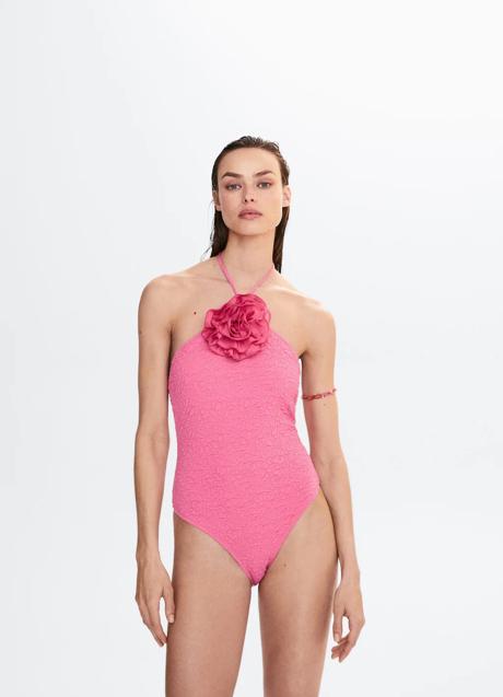 Bañador rosa de Mango (39,99 euros)