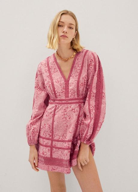 Vestido estampado de Mango (49,99 euros)