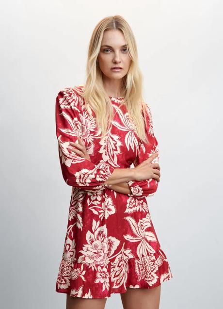 Vestido con estampado de flores Mango (35,99 euros)