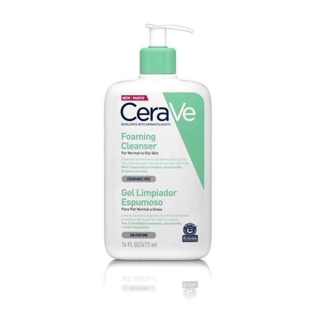 Cerave Gel Limpiador Espumoso.