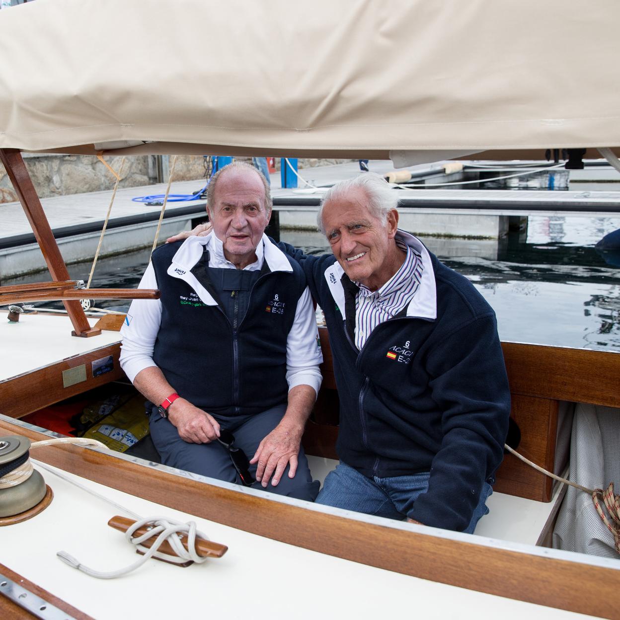 El rey emérito Juan Carlos y su íntimo amigo y armador, Josep Cusí. /GETTY IMAGES